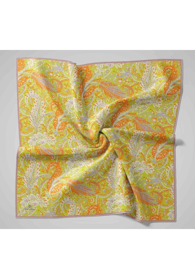 Silk Home Twill İpek Eşarp 11473-09 Sarı, Gümüş, Turuncu, Beyaz, Pembe