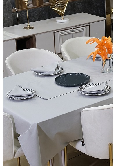 Dream Kumaş Peçete Modelleri Leke Tutmaz Kumaş Peçete Çeyiz Seti 6lı Paket Açık Gri