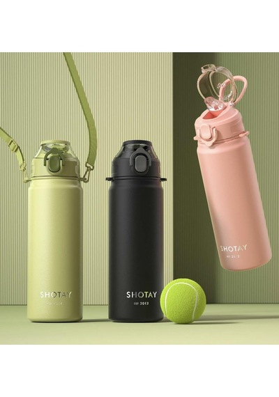 Shotay Çelik Termos Matara 750ml Yeşil Yeşil