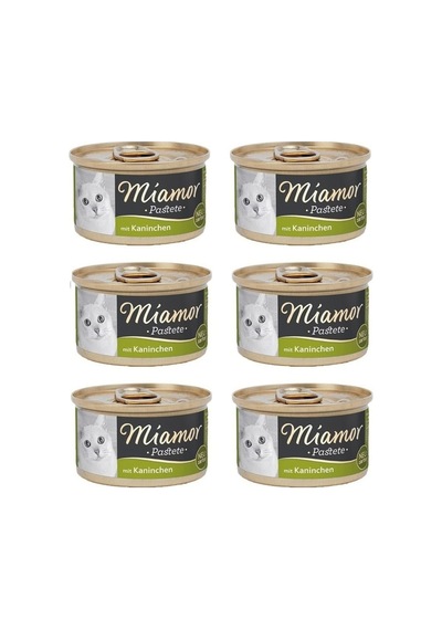 Miamor Pastete Tavşanlı Kedi Konservesi 6 x 85 G