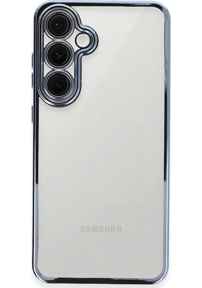 Samsung Galaxy S24 Fe Uyumlu Kılıf Lensli Silikon - Lacivert
