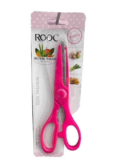 Rooc 9110 Çok Amaçlı Mutfak Makası - 25 Cm. - Pembe
