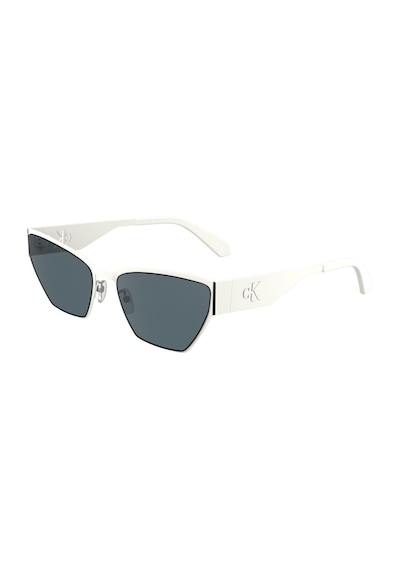 Calvin Klein Jeans Ckj 24207s 100 58 Unisex Geometrik Beyaz Metal Güneş Gözlüğü Beyaz