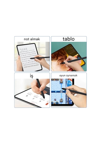 Galaxy Tab S Pen Uyumlu Dokunmatik Stylus Tablet Kalemi S11/s10/s9/s8/s7/s6 Lite/fe/plus Bluetooth'suz Siyah