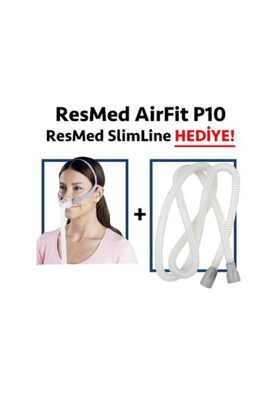 Resmed Airfit P10 Burun Cpap Maskesi + Resmed Slimline Hortum