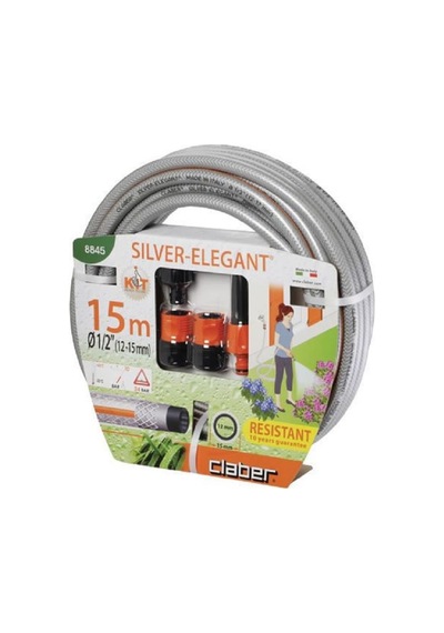 Claber 8845 Silver Elegant Kit Sulama Ve Hortum Seti 15 Mt 1/2