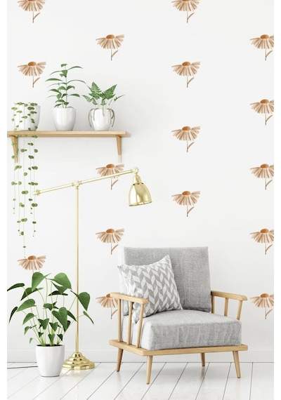 MSticker Uçan Papatyalar Çocuk Bebek Odası Duvar Dekorasyon Sticker Seti