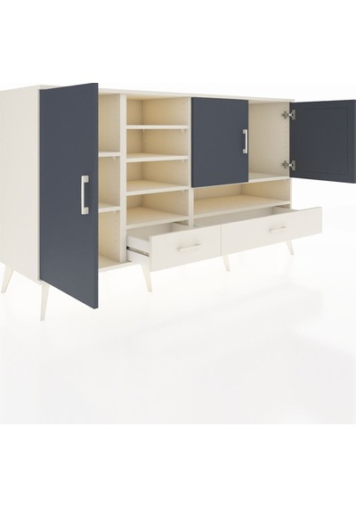 Kronos Konsol 8 Raflı 2 Çekmeceli 3 Kapaklı 176x59x99 Aytaşı-antr Aytaşı-antrasit/aytaşı