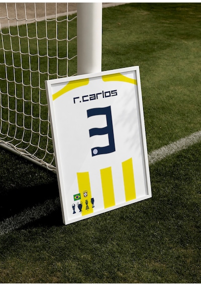 Roberto Carlos 3 Poster Tablo Beyaz Çerçeveli