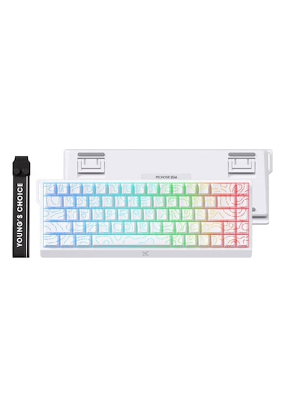 Mchose Ace68 E-sport White Topographic %65 Hall Effect Uranus Man