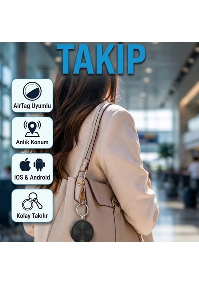 Airtag Uyumlu Akıllı Konum Bulucu Apple Ve Android Takip Cihazı