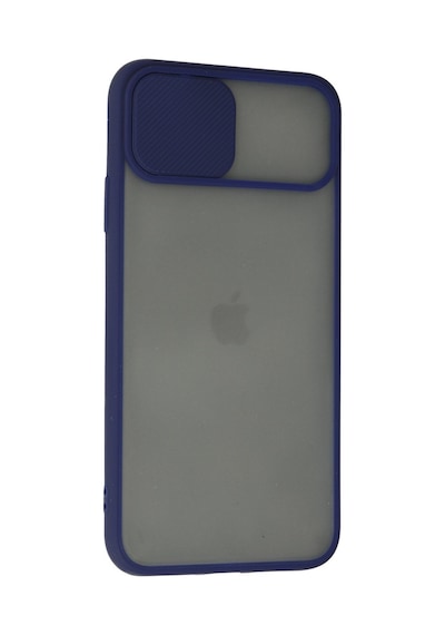 Apple iPhone  Uyumlu,  11 Pro Max Kılıf Palm Buzlu Kamera Sürgülü Silikon - Lacivert