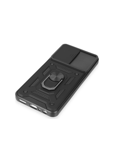 Samsung Galaxy M14 5g Kılıf Pars Lens Yüzüklü Silikon - Siyah
