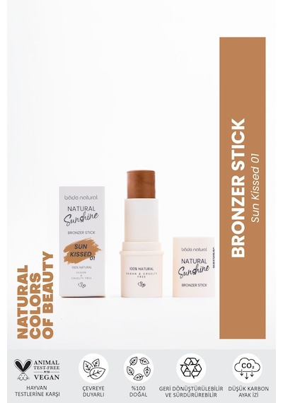 Bade Natural Bronzer Stick Sun Kissed 01 %100 Doğal
