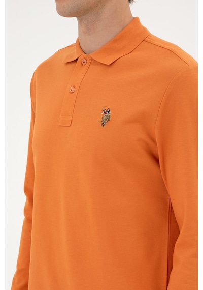 U.S. Polo Assn. Erkek Regular Fit Polo Yaka Bakır Basic Sweatshirt 50313772-VR182