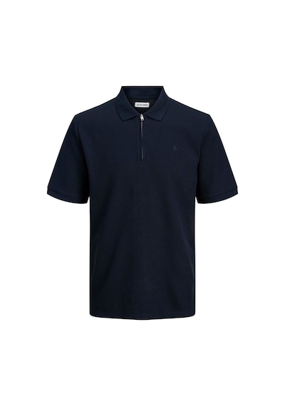 Jack & Jones Jjeaustın Zıp Polo Ss Noos Navy Navy
