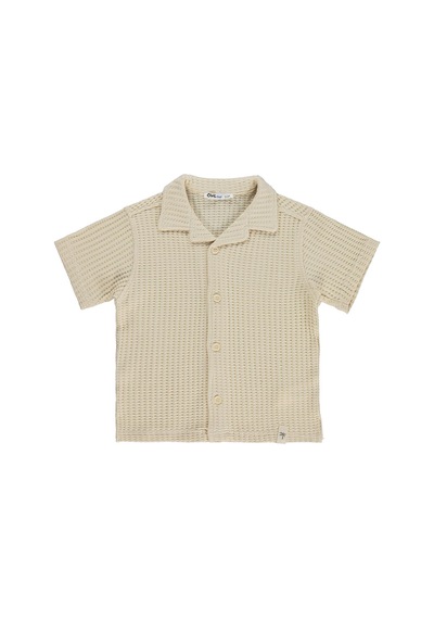 Civil Boys Basic Waffle 2-5 Yaş Gömlek - Kahverengi Sütlü Kahve