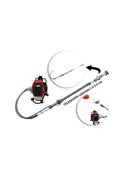 Baseh Teleskopik Şanzımanlı Garden Pro 520d Motorlu Zeytin Hasat Makinesi