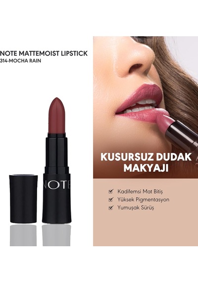 Ruj Matte Moıst Lıpstıck Yarı Mat Bitişli 314 Çok Renkli