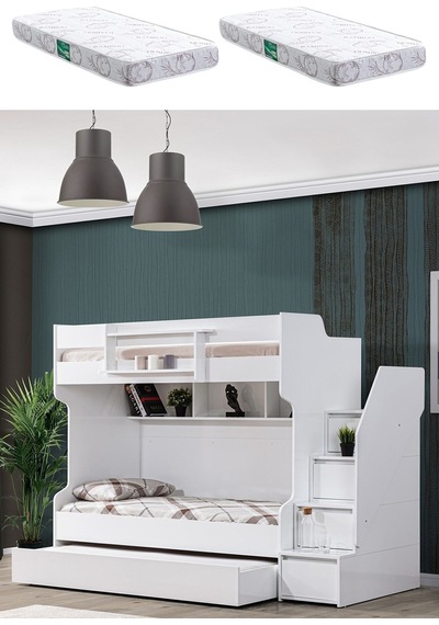 Ranza, Cesur Yavrulu Ranza - Beyaz 2 Adet Comfort Yatak 90 X 190 CM