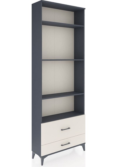 Arges Dolap 4 Raflı 2 Çekmeceli 88x30x243 Antrasit-aytaşı Antrasit