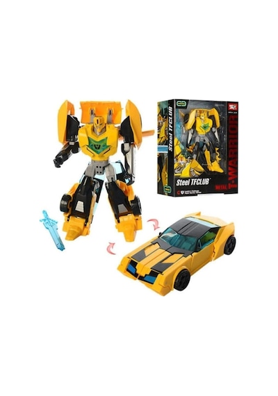 Oyuncak Robota Dönüşebilen Metal Gövdeli Transformers Robot 20 Cm Robot Bumblebee Araba Diğer