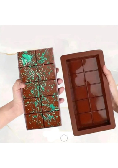 2 Adet - Dubai Çikolatası Kalıbı Çikolata Kalıbı Bpa Free Küçük Boy 15 X10cm Silikon Kahverengi Diğer