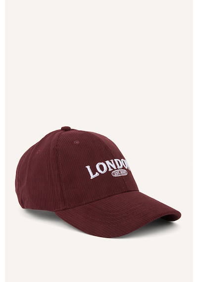 Defacto Erkek Nakışlı Fitilli Kadife Cap Şapka G0875ax26wnbr194 Bordo-br194