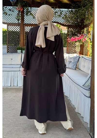 Rabia Şamlı Nazenin Kot Tencel Kap Kahve Normal