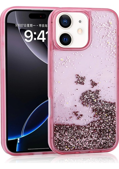 Apple Uyumlu iPhone 11 Kılıf Sıvılı Simli Şeffaf Arka Yüzey Zore Keto Silikon Kapak Çok Renkli