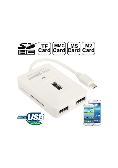 Ally 5In1 Micro Tf.Ms.Sd Usb Kart Okuyucu 3Xusb Otg Port