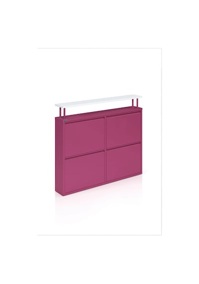 Ceha Tablalı 4'lü Metal Ayakkabılık - Pembe K.AYK-2.4/B/P 4010