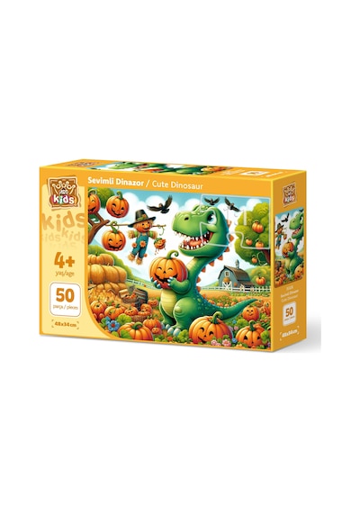 Art Çocuk Sevimli Dinazor 50 Parça Puzzle