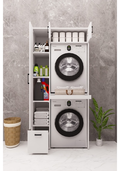 Mdf Çamarış Makinesi Ve Kurutma Makinesi Dolabı Çekmeceli Beyaz