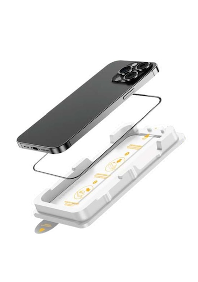 İphone 17 Pro Max Uyumlu Premium Alüminyum Safir Cam Ekran Koruyucu 9h Sertlik & Kolay Uygulama Kiti