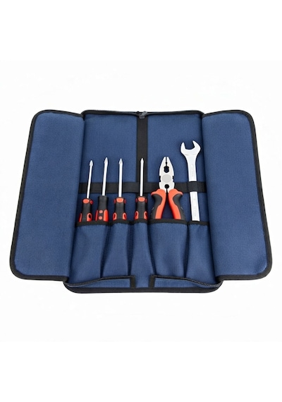 Portatif Tamir Alet Takım & Avadanlık Çantası 11 Cepli Pratik Tool Bag Organizer Mavi