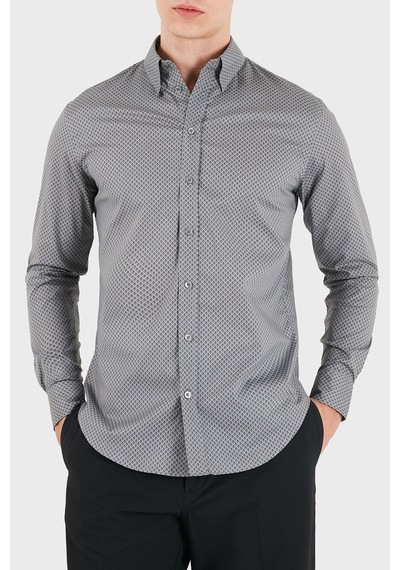 Emporio Armani Pamuklu Regular Fit Uzun Kollu Gömlek Erkek Gömlek Em007200 Te23251 F8034 Koyu Gri Emporio Armani Pamuklu Regular Fit Uzun Kollu Gömlek Erkek Gömlek Em007200 Te23251 F8034 Koyu Gri