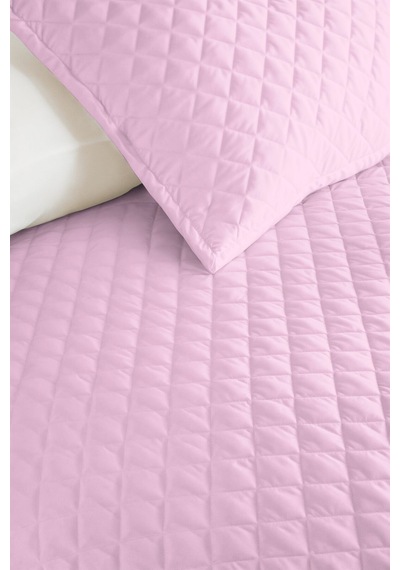Pudra Pastel Kapitone Genç Odası Tek Kişilik Pike Takımı - Lila 160x220 Cm Kapitone Yatak Örtüsü Pastel Çayır Kırıntısı