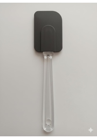 Silikon Spatula, Mutfak Kullanımı İçin Şeffaf Saplı Askılı 2, Antrasit Diğer
