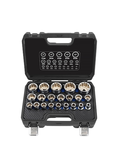 Lokma Set Torx Dişi 1/2 İnç 21 Parça E8-e36