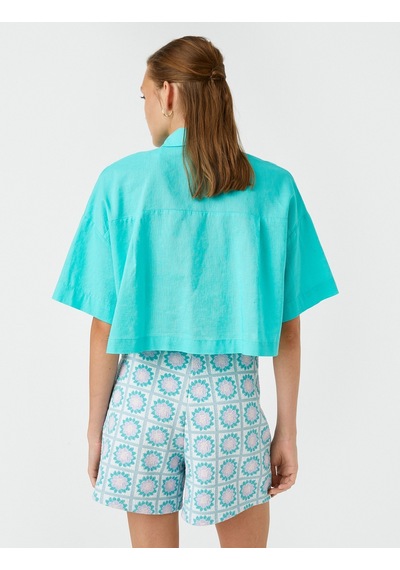 Koton Oversize Crop Gömlek Keten Karışımlı Mınt 2sak60024pw 2SAK60024PWMNT Mint Yeşili Koton Oversize Crop Gömlek Keten Karışımlı Mınt 2sak60024pw 2SAK60024PWMNT Mint Yeşili