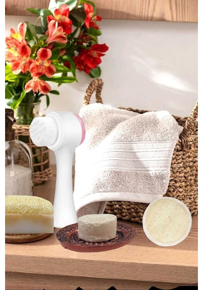 5'li Tüm Cilt Temizleme Kabak Lifli Eşek Sütü Gerdirme Beyazlatıcı Sabun Masaj Peeling Ruşur Taşı