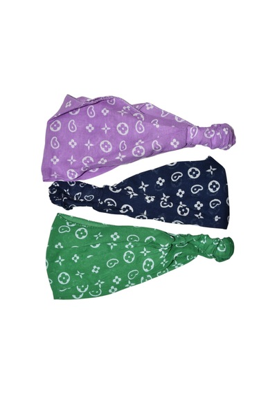 Lastikli Paraşüt Bandana 3 Lü Set Çok Renkli