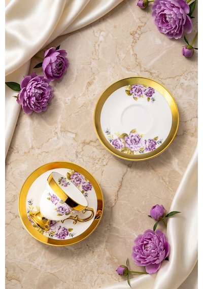 Emsan Rosarian 6 Kişilik Kahve Fincan Takımı 80 Ml Multicolor