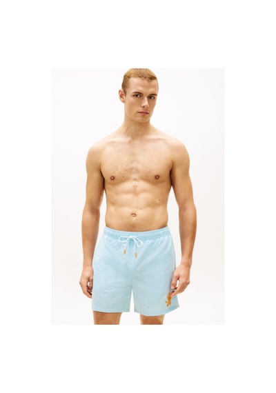 Tommy Hilfiger Medıum Drawstrıng Ithaca Scrıpt Erkek Mavi Deniz Şortu - Um0um03750-16056