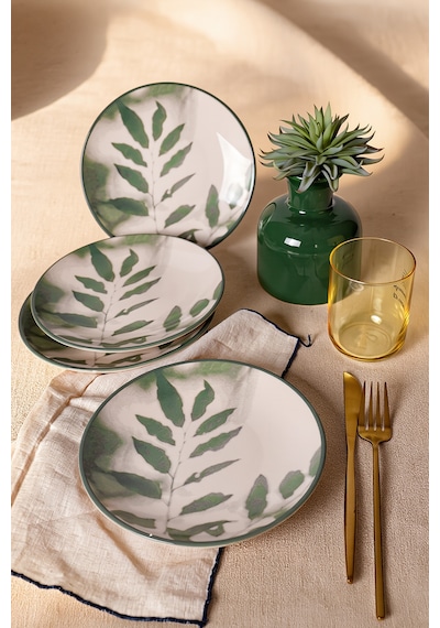 Keramika Botanical Grace Pasta Tabağı 20 Cm 4 Adet 23447 Çok renkli