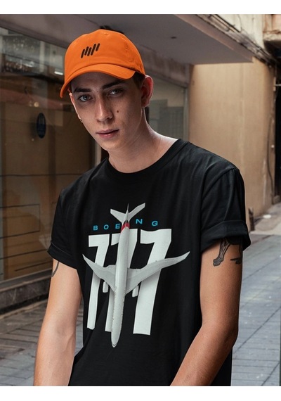 Startmore Boeing 777-300 Siyah T-shirt Siyah