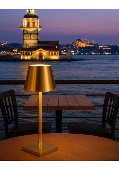 Cata Ct 8437 İstanbul Gold Kasa Şarjlı Masa Lambası 3 Renk