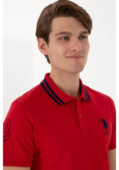 U.S. Polo Assn. Gsd01ıy026 Kırmızı Erkek Polo Yaka T-shirt Pu-8728 M