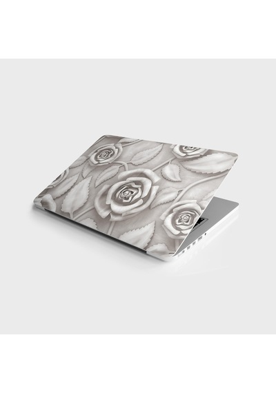 Laptop Sticker Bilgisayar Notebook Pc Kaplama Etiketi 3D Gül Çiçe